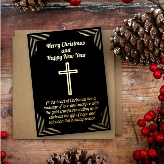 Golden Crucifix on Black Background Foil Card (Creator Uploaded)