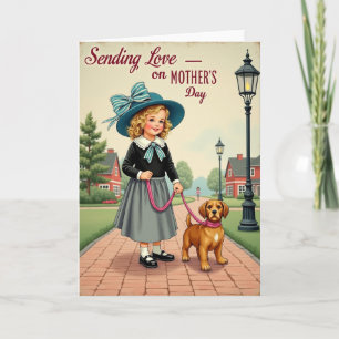 Golden Curls Mothers Day Card