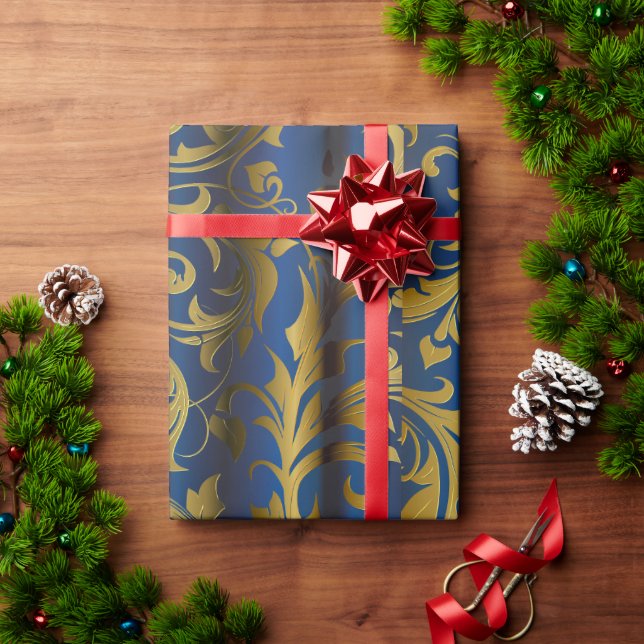 Golden Curtains 1 Wrapping Paper (Holiday Gift)