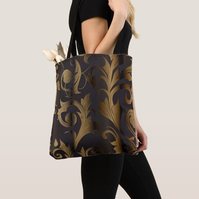 Golden Curtains 3 Tote Bag (Close Up)