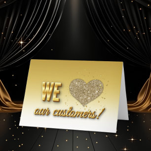 Golden Customer Appreciation Thank You Card