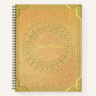 Golden Customisable Baroque Notebook