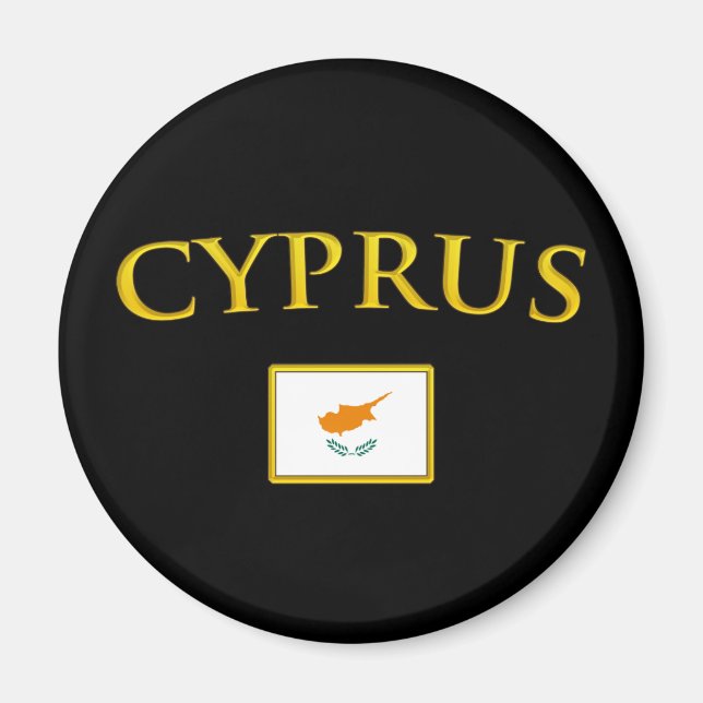 Golden Cyprus Magnet (Front)
