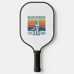 Golden Dad Dog - Vintage Golden Retriever Dad  Pickleball Paddle