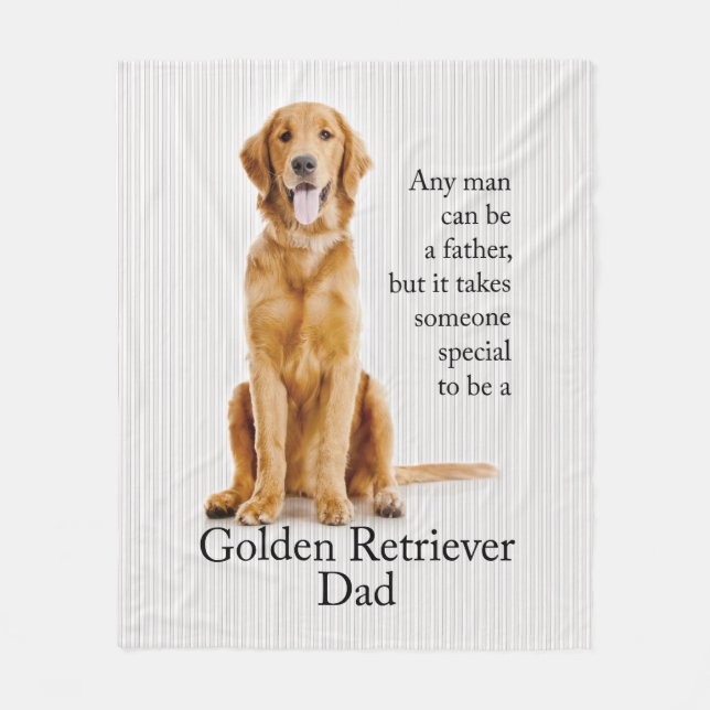 Golden Dad Fleece Blanket (Front)