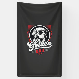 Golden Dad Golden Retriever Sunglasses Design Banner