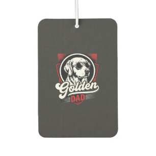 Golden Dad Golden Retriever Sunglasses Design Car Air Freshener