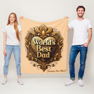 "Golden Dad Love" Fleece Blanket