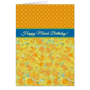 Golden Daffodils, March Birth Month Flower Card