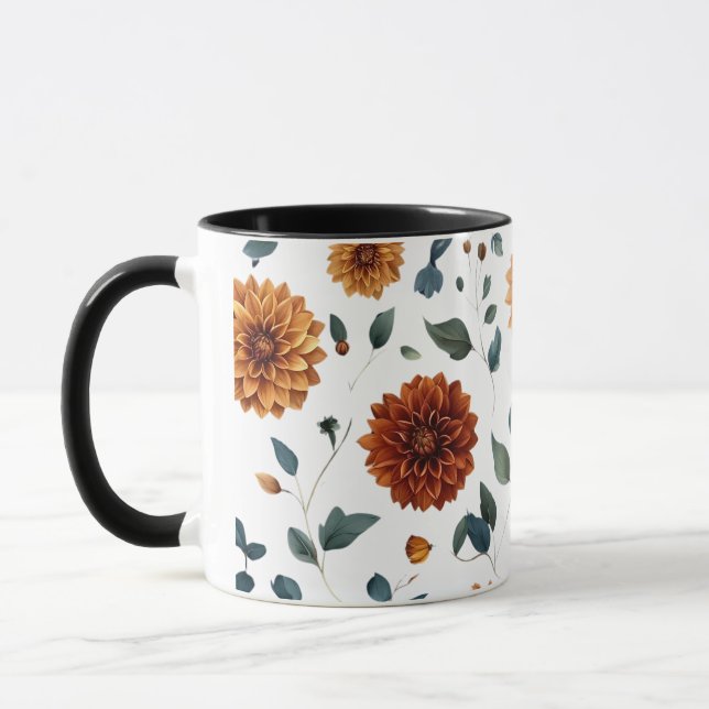 Golden Dahlia Mug (Left)