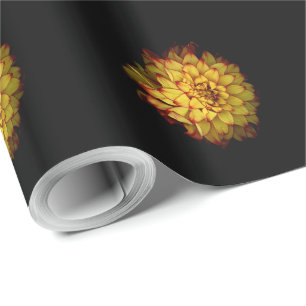 Golden Dahlia Wrapping Paper