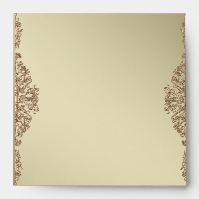 Golden damask fine envelopes (Front)