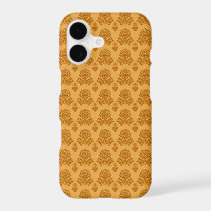 Golden Damask Floral Pattern