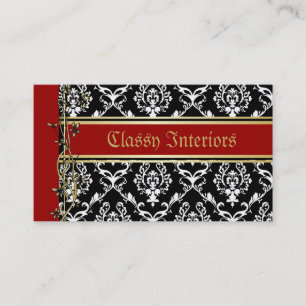 Golden Damask Luxury Custom Business Cards