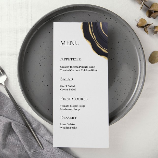 Golden dark grey agate  menu (Creator Uploaded)