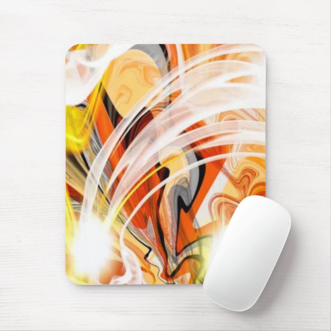 Golden Dark Swirl Mouse Pad (With Mouse)