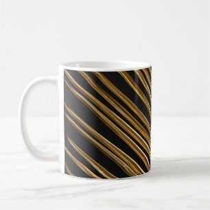 Golden Date Palm: Minimalist Black Background Coffee Mug