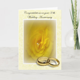 Golden days - 50th wedding anniversary card