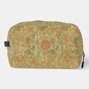 Golden Decorative Flowers Dopp Kit