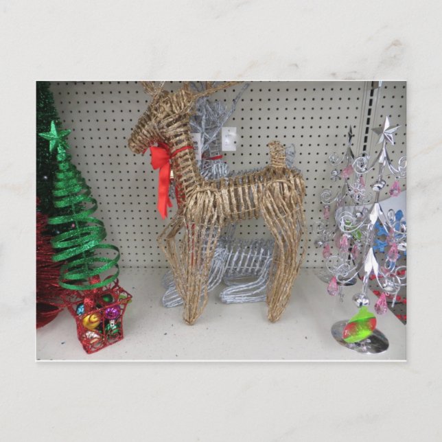 Golden Deer Decoration Postcard (Front)