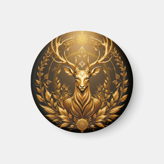 Golden Deer Emblem Magnet (Front)