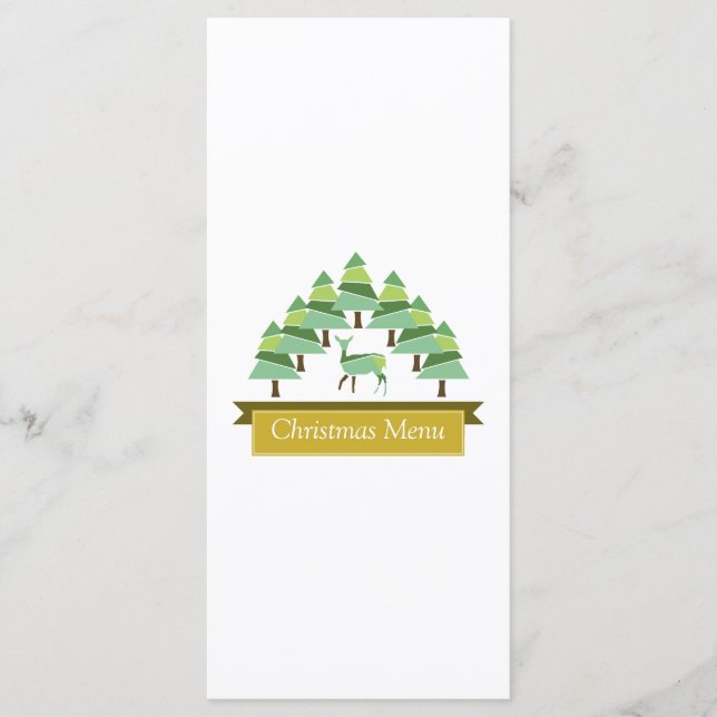 Golden Deer Forest Christmas Menu (Front)