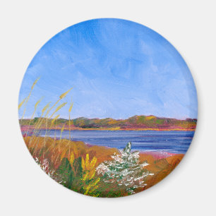 Golden Delaware River Magnet