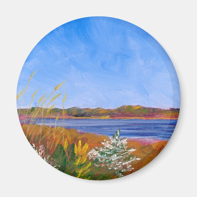 Golden Delaware River Magnet (Front)