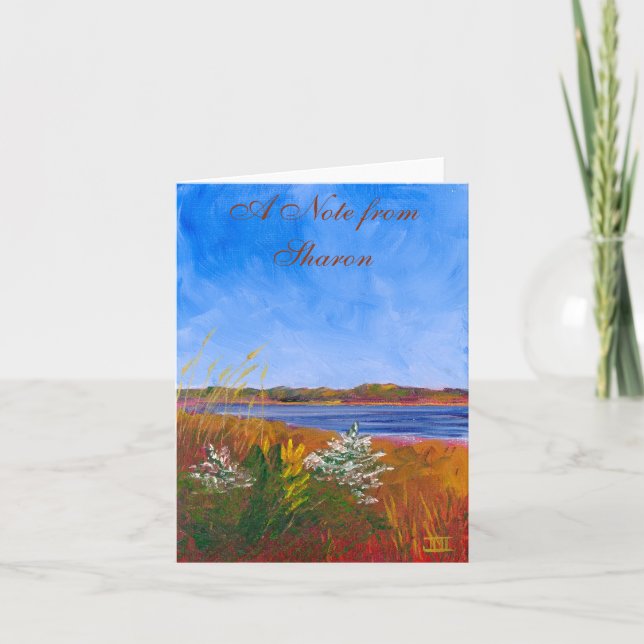 Golden Delaware River Note Card (Front)