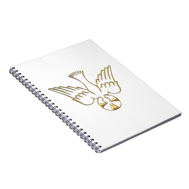 Golden Descent of The Holy Spirit Symbol Notebook (Right Side)