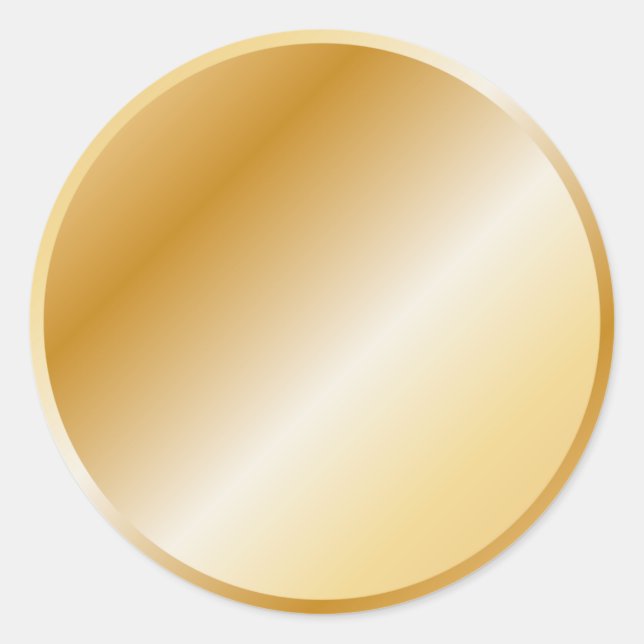 Golden Design Classic Round Sticker (Front)