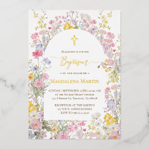 golden details wildflowers Baptism