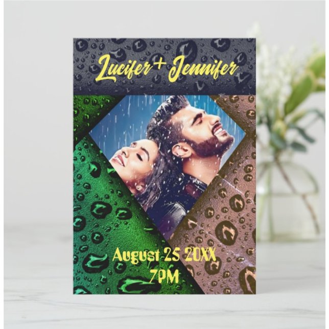 Golden Diamond Modern Elegant Customised Wedding  Invitation (Creator Uploaded)