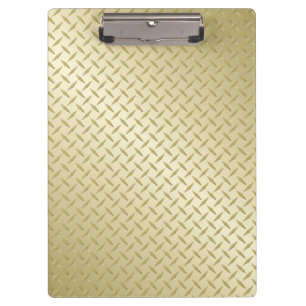 Golden Diamondplate Metal Look Clipboard