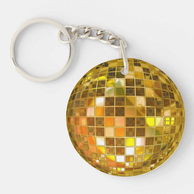 Golden Disco Ball Key chain (Front)