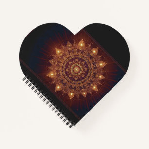 Golden Diwali Mandala – Light Within and Around Notebook