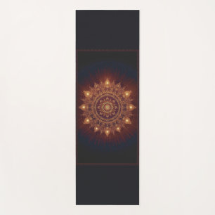 Golden Diwali Mandala – Light Within and Around Yoga Mat