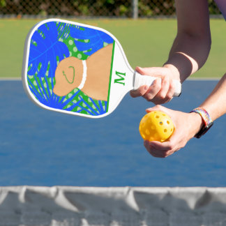 Golden Dog Blue Green Island Pickleball Paddle
