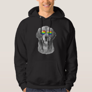 Golden Dog Gay Pride Flag Sunglasses Lgbt Hoodie