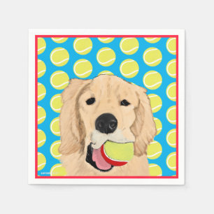 Golden Dog Have a Ball Napkins