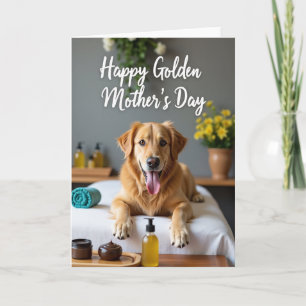 Golden Dog Mothers Day Spa Card
