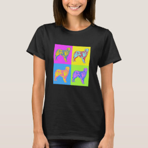 Golden Dog Retriever Pop Art Victorian Style T-Shirt