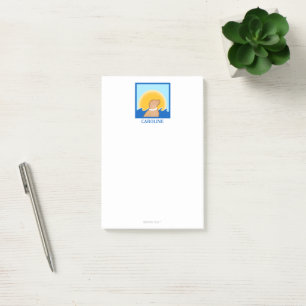 Golden Dog Sunrise Waves Post-it Notes