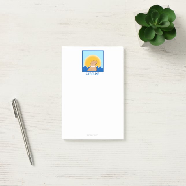 Golden Dog Sunrise Waves  Post-it Notes (Office)