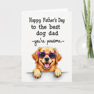 Golden Dog Sweet Fathers Day Card