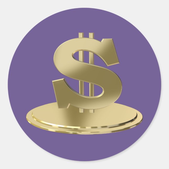 Golden dollar classic round sticker (Front)