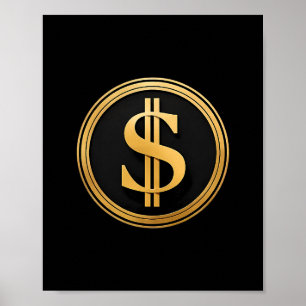 Golden Dollar Sign D.o.g.e. 4th Of July 1776 2025