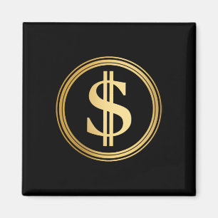 Golden Dollar Sign D.o.g.e. 4th Of July Magnet
