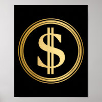 Golden Dollar Sign D.o.g.e. 4th Of July Trump 47 R