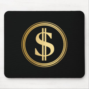 Golden Dollar Sign D.o.g.e. 4th Of July Trump 47 R Mouse Pad